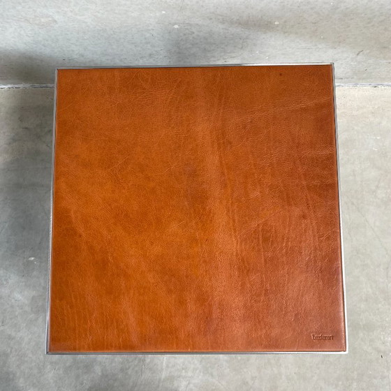 Image 1 of Mesa de centro "Trinity" de cuero Baxter Diseño italiano 1980