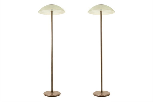 Andrée Putman  Paire de lampadaires de style Art Déco. Vers 1980