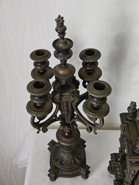 Embellecedores de chimenea de estilo neorrenacentista del siglo XIX. – Hersant, Relojes, Bronze (photo 13 of 14)