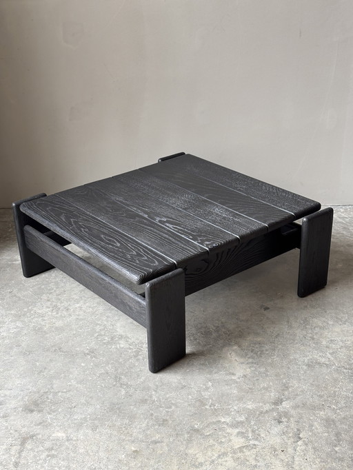Black wooden coffee table - sleek and robust design