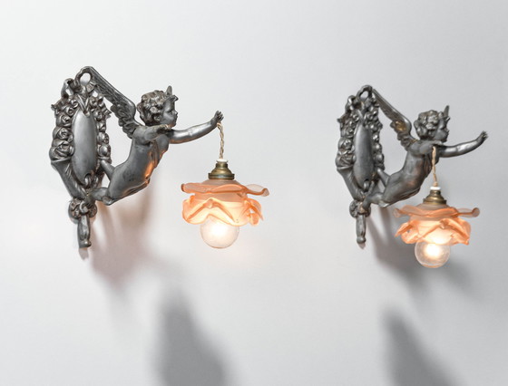 Image 1 of Paar Wandlampen Frankrijk