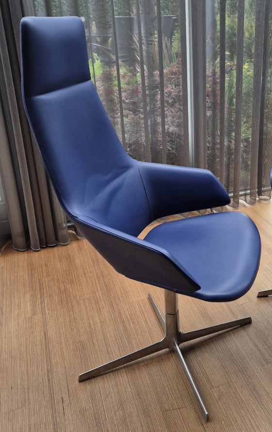 Image 1 of 2 Luxe Design office chair van Arper – Model Aston 1923 - Blue Lether