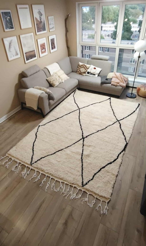 Tapis berbère 310 x 210 Boho tapis de laine marocain