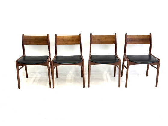 4 sillas de comedor danesas – Wood, Skai, Vintage (photo 7 of 11)