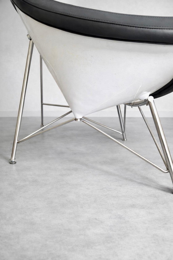 Fauteuil in de Vitra Coconut-stijl – Leather, Chrome (photo 7 of 15)