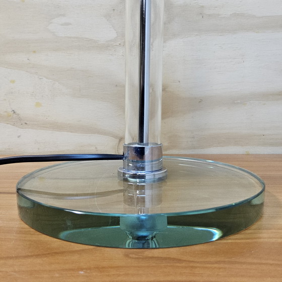Image 1 of Vintage Chrome Bauhaus Wilhelm Wagenfeld Table Lamp WG24 Opaline glass (70s) design lamp