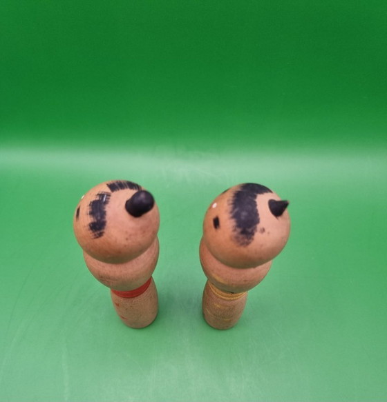 Vintage Sosaku Kokeshi Paartje Van Mamoru Izu – Decoratieve objecten, Wood (photo 5 of 6)
