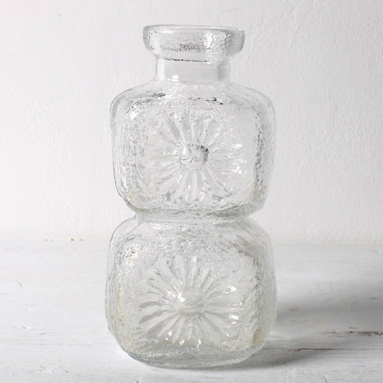 Image 1 of Vase Kvety / Pressed Glass Vase Flowers by Pavel Panek / Libochovice / Czech Republic / 1973