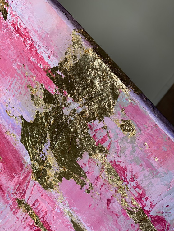 Image 1 of Acrylverfschilderij, "Gouden Horizon"