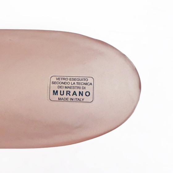 Image 1 of Coppia di lampade in vetro di Murano rosa in stile Fontana Arte della metà del secolo scorso