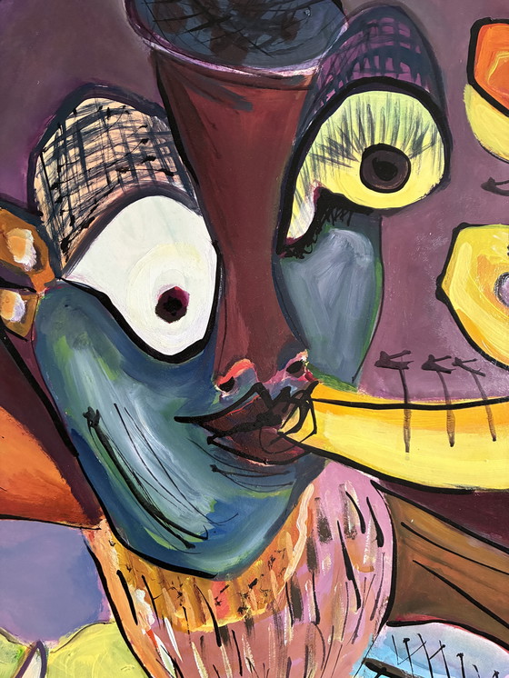 Image 1 of Acrílico sobre papel pintado Annelies van Biesbergen 147x105