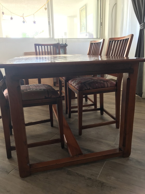 Image 1 of Dining room table and 6 chairs