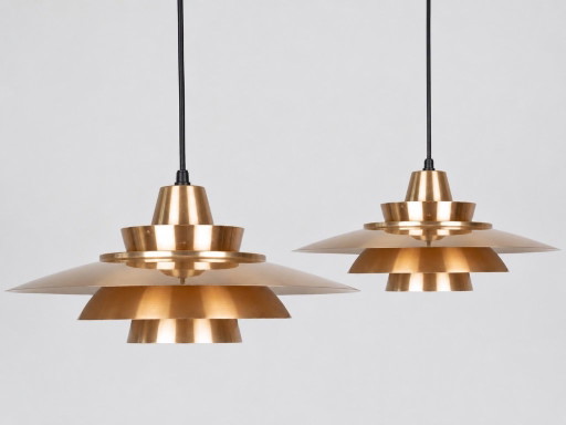 Paire de 2 suspensions vintage danoises Superlight par David Mogensen