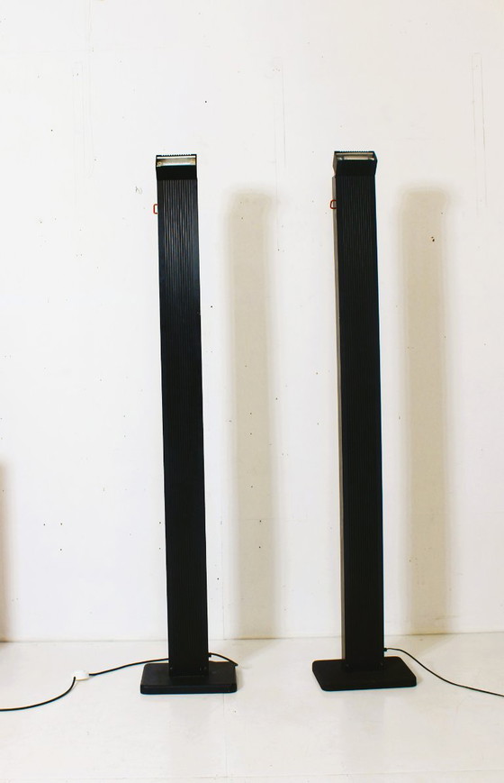 Image 1 of Pair of Vintage Italian Zagar floor  lamps by Silvio Carpani for Stilnovo, 1970s