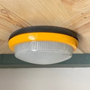 Wall light ceiling porthole round glass Prisma model Nova vintage yellow