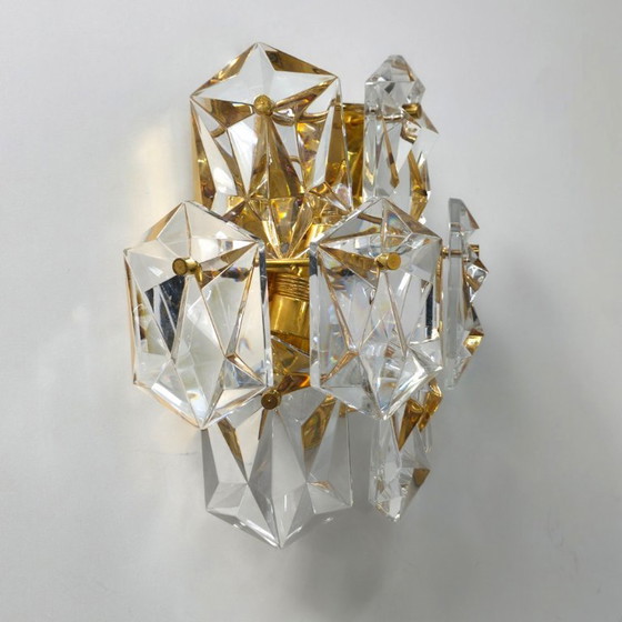 Image 1 of Kinkeldey wall lamps set of 2, 70s mid-century gilded glass