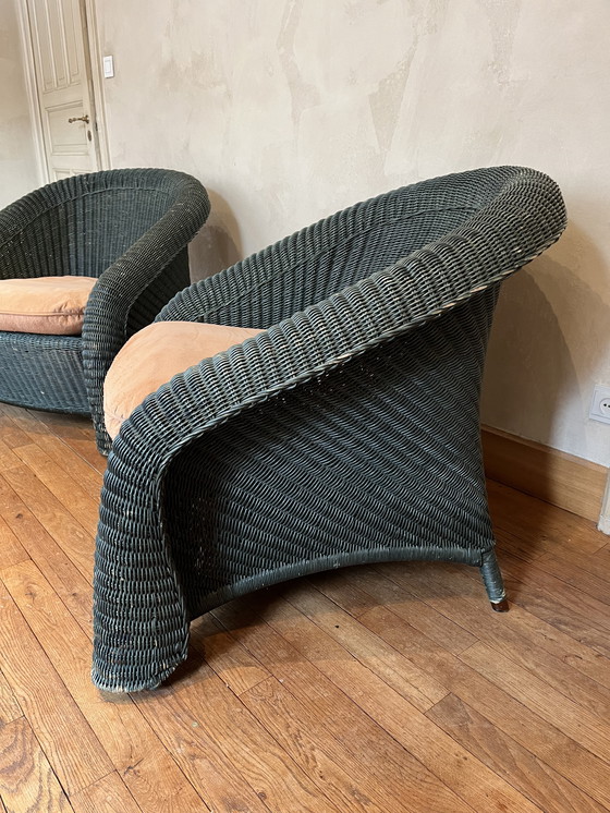 Image 1 of 2x Poltrona in vimini vintage Gasparucci