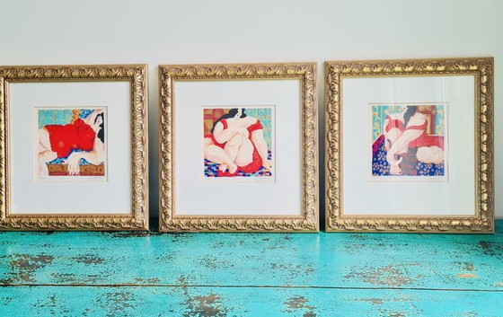 Image 1 of French Paris baroque style Screen printing Screen printing 3 pieces