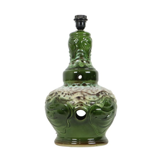 Image 1 of Green Lamp Fat Lava Ceramic 50cm