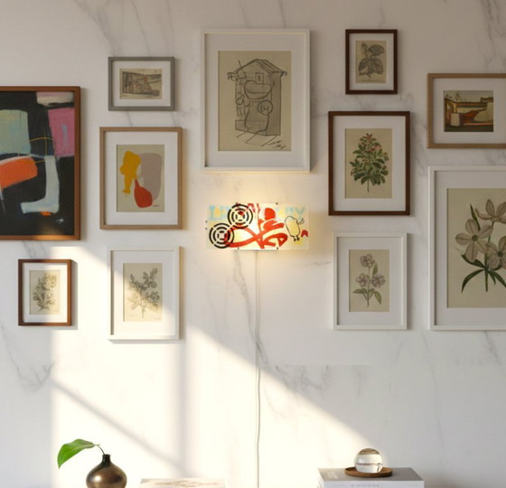 Image 1 of Lampe murale en verre Ikea Gyllen par Julia Treutiger - Vintage années 90