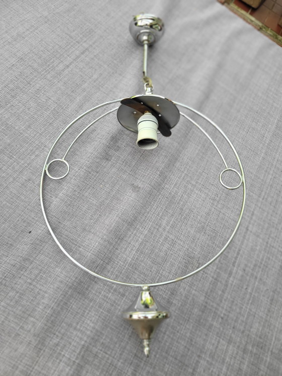 Image 1 of Rare Italian vintage frosted glass pendant lamp - Murano style - 1960s/70s