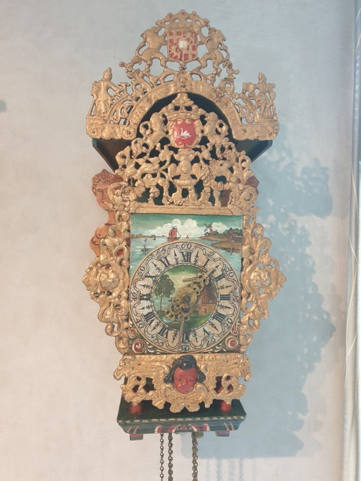 antique chair clock 18th century.