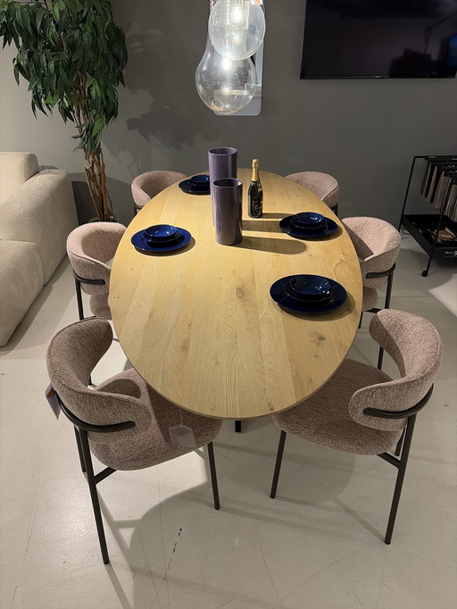 Dyyk Ovale Eiken massieve eetkamertafel 