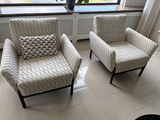 Image 1 of Leolux set: Minotti Tape Sofa en 4x Enna Armchair