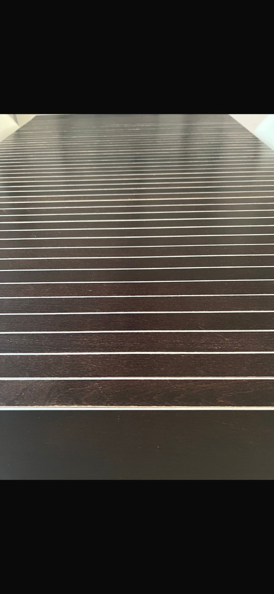 Image 1 of Black extendable dining table