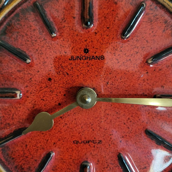 Image 1 of Horloge space age,fat Lava en céramique émaillée, west germany, vintage 1960,70 