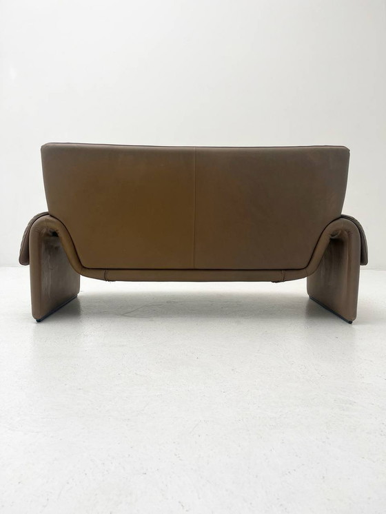 Image 1 of Brown Vintage Ds 2011 Two-Seater Leather Sofa From De Sede