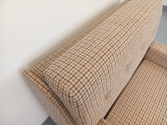 Image 1 of Large vintage armchair upholstered in wool fabric from the 1970s