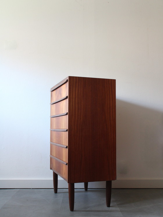 Image 1 of Vintage Deense ladekast in teak, smal!
