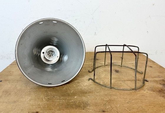 Image 1 of Grey Industrial Aluminium Cage Pendant Lamp, 1970s