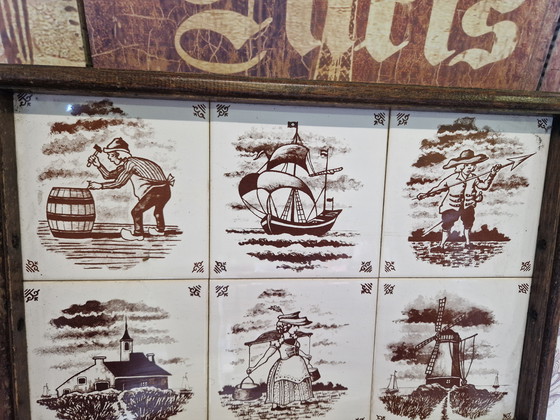 Image 1 of Old tray with tiles