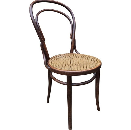 Original Thonet Nr. 14 Bistro-Set – 3 Stühle & Marmortisch – Esszimmergarnitur, Wood, Marble (photo 5 of 5)