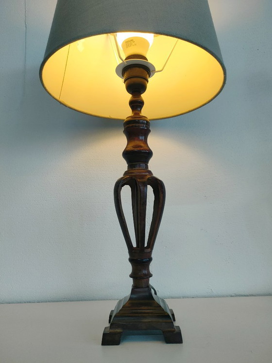 Set of 2 Luxury (Neo) Classic Victorian Revival Column Lamps with Openwork Cage Effect – Warm Bronze/Metal (photo 3 of 16)