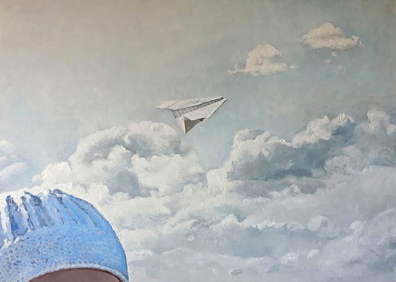 Original Oil Painting Contemporary Art Landscape Woman North Sea – Paintings & Drawings, Canvas (photo 5 of 7)
