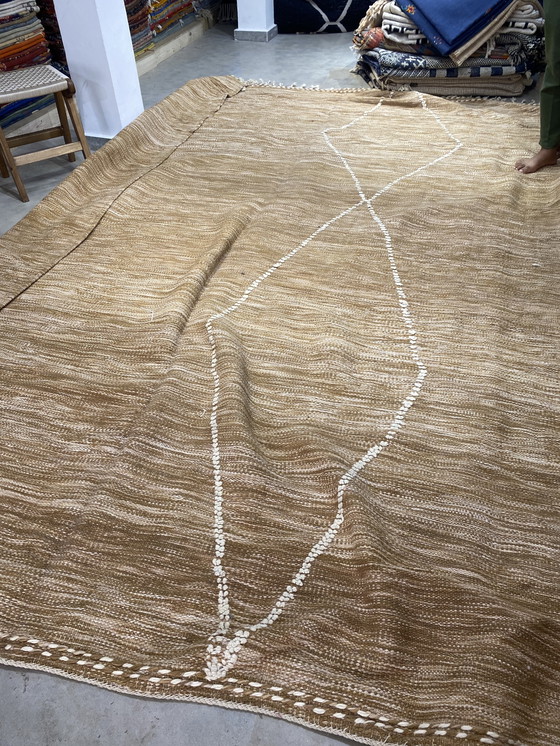 Image 1 of Wollteppich Zanafi kelim braun meliert 4/3m