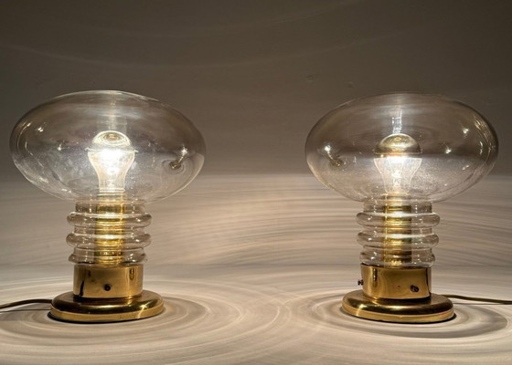 Image 1 of Set van twee lampen/paddenstoellampen uit het midden van de 20e eeuw van Luigi Colani, jaren 70.