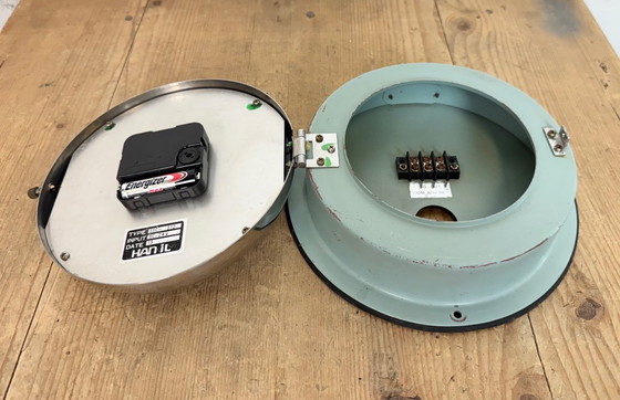 Image 1 of Vintage blauwe Hanil maritieme wandklok, jaren 80