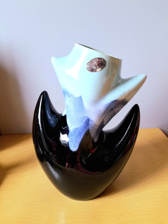 Image 1 of Vase aus geflammtem Steinzeug 1960