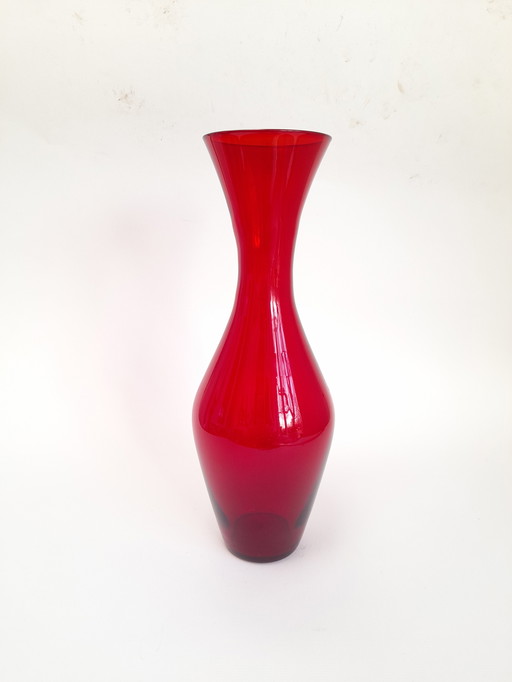 Vaso rosso Monica Bratt per Reijmyre Glasbruck