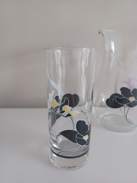 Image 1 of Luminarc "Anaïs" Carafe Set - An icon of 1980s glass design