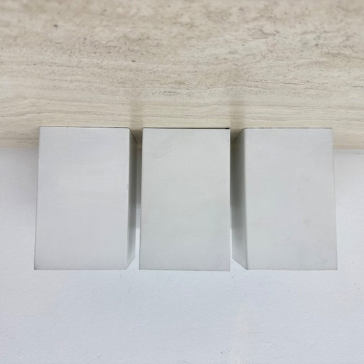 Set of 3 vintage Raak wall / ceiling lamps minimalist design , 1970s