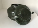 Vaso in ceramica fatto a mano - smaltato verde scuro