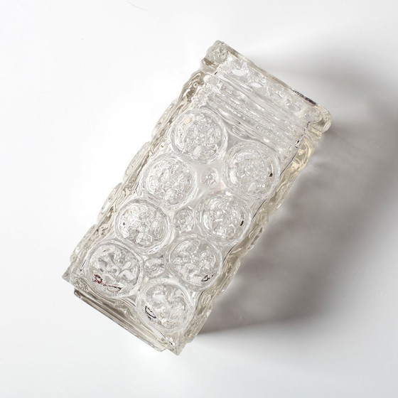 Image 1 of Mid-Century Modern Pressed Glass Vase by Adolf Matura, Czech Repulic / 1970