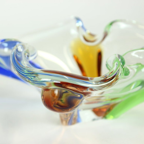 Image 1 of Design Art Rhapsody Collection Glass Bowl By Frantisek Zemek, Czechoslovakia 1960s