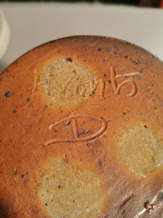 Image 1 of Base per lampada in gres pirite smaltato di Puisaye Denis Avonts La Borne anni '80