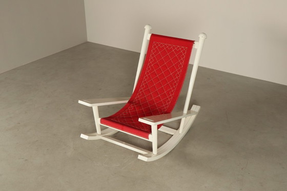Image 1 of Gilles Sermadiras for Maison et Jardin, “Deauville” rocking chair, France